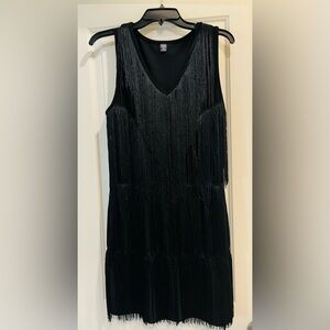 SHEIN Black Sleeveless V-Neck Mini Dress